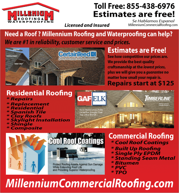 Need a roof? Millennium Roofing can help!